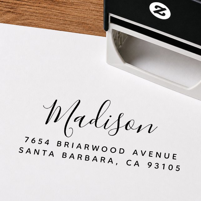 New Home Script Address Self Inking Rubber Stamp (Creator Uploaded)