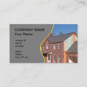 New home siding installation business card