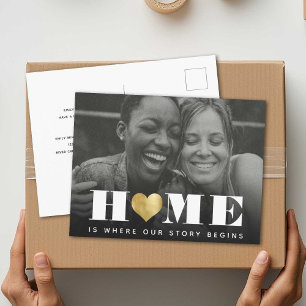 New Home Simple Cool Modern Minimalist Moving Announcement Postcard