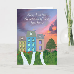 New Home !st Year Anniversary Card