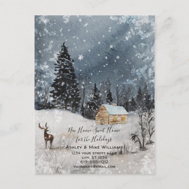 New Home Sweet Home Moving Address Postcard (Front)