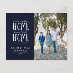 New Home Sweet Home Moving Announcement Postcard