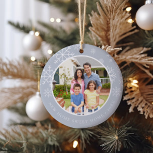 New Home Sweet Home Photo Ceramic Tree Decoration