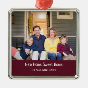New Home Sweet Home Photo Christmas Metal Tree Decoration