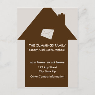 New Home Sweet Home Postcard (Taupe)