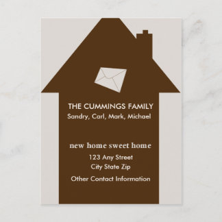 New Home Sweet Home Postcard (Taupe)