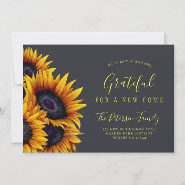 New home Thanksgiving change of address moving Announcement (Front)