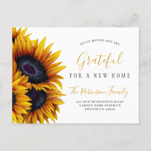New home Thanksgiving change of address moving Announcement Postcard