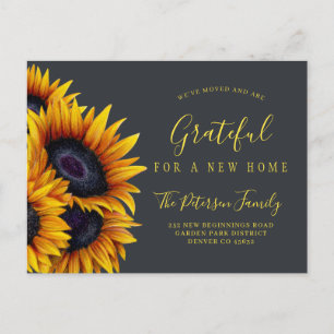 New home Thanksgiving change of address moving Announcement Postcard