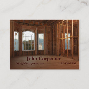 New home under construction business card