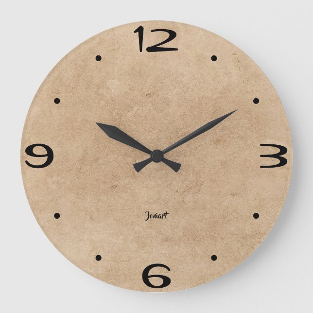 New Home Wall Timepiece Old Parchment Texture   Large Clock (Front)