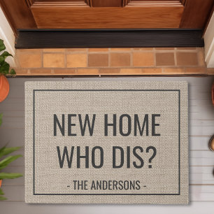 New Home Who Dis Funny Personalised Doormat
