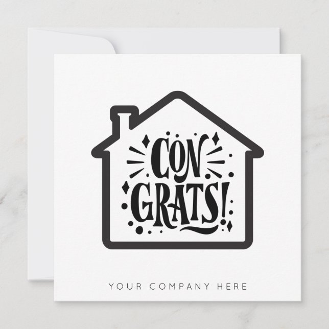 New Homeowner Congrats Real Estate  Card (Front)