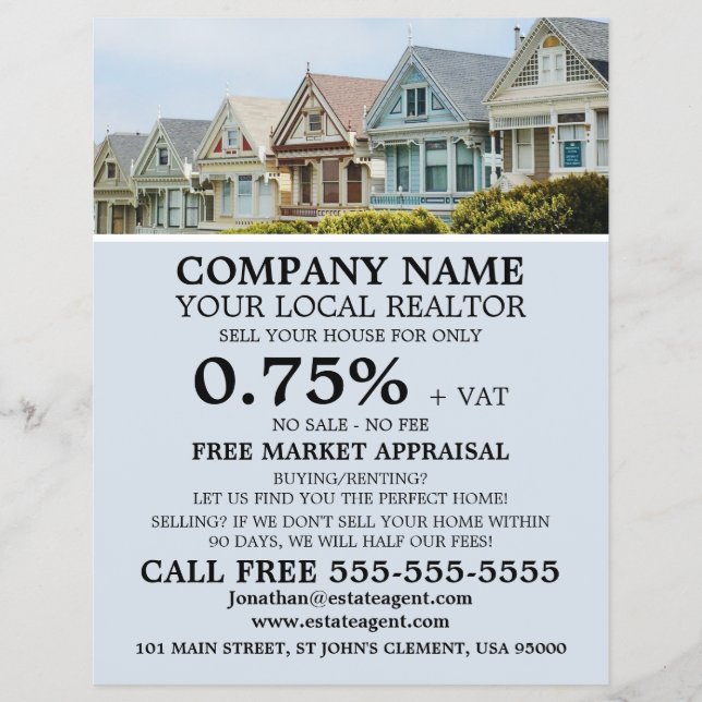 New Homes, Realtor, Estate Agent Advertising Flyer (Front)