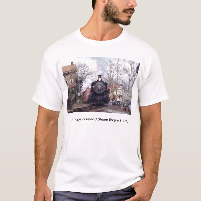 New Hope & Ivyland Railroad  Steam Engine # 40 T-Shirt (Front)