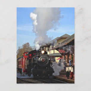New Hope PA - Autumn Excursion on Steam Train Postcard