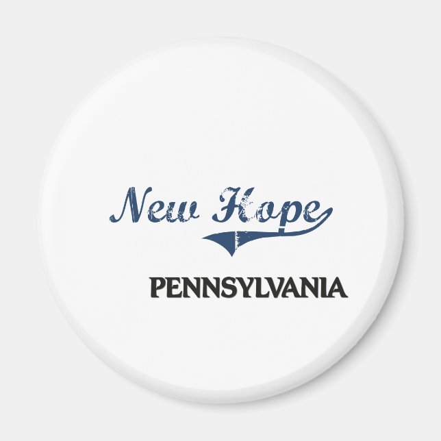 New Hope Pennsylvania City Classic Magnet (Front)