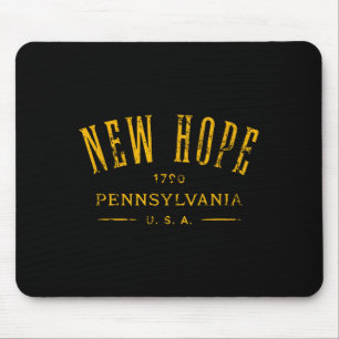 New Hope Pennsylvania Usa Souvenir Distressed Desi Mouse Mat