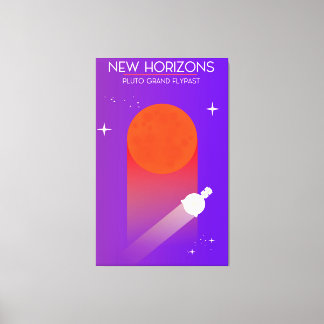 New Horizons Pluto Grand Flypast space art. Canvas Print