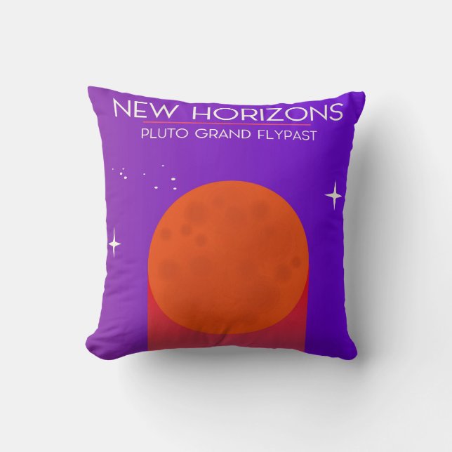 New Horizons Pluto Grand Flypast space art. Cushion (Front)