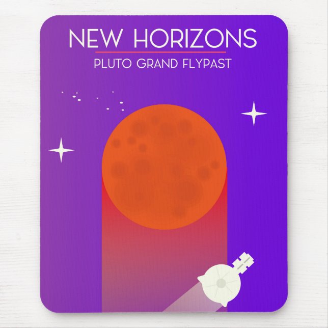 New Horizons Pluto Grand Flypast space art. Mouse Mat (Front)