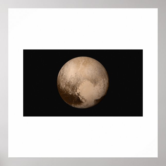 New Horizons - Pluto in True Colour Poster (Front)