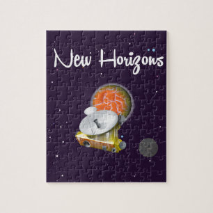 New Horizons Space craft at Pluto Post Card Jigsaw Puzzle