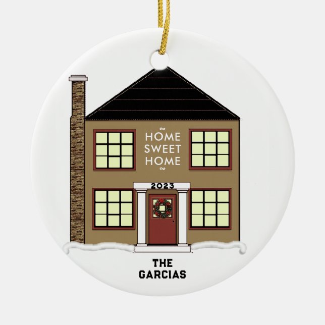 New House 2023 Collectable Ceramic Tree Decoration (Front)