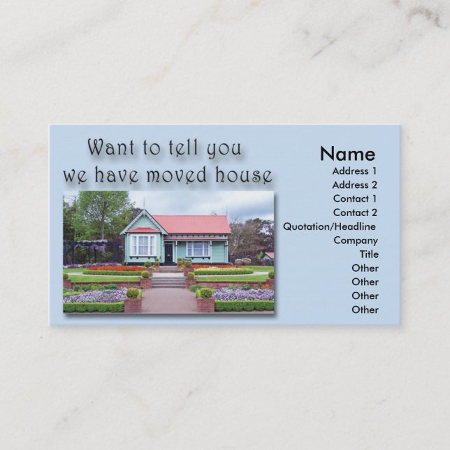 New House Business card (Front)