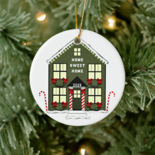 New House Christmas Collectable Ceramic Tree Decoration