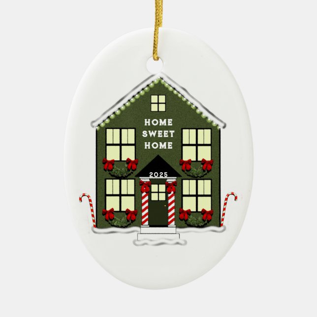 New House Collectable Ceramic Tree Decoration (Front)