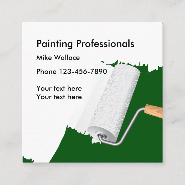 New House Painter Square Business Card (Front)