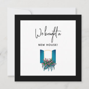 New House Window Box Framed New Address Card