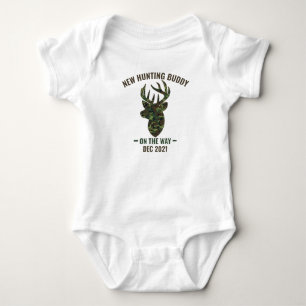 New Hunting Buddy, Pregnancy Announcement Baby Bodysuit