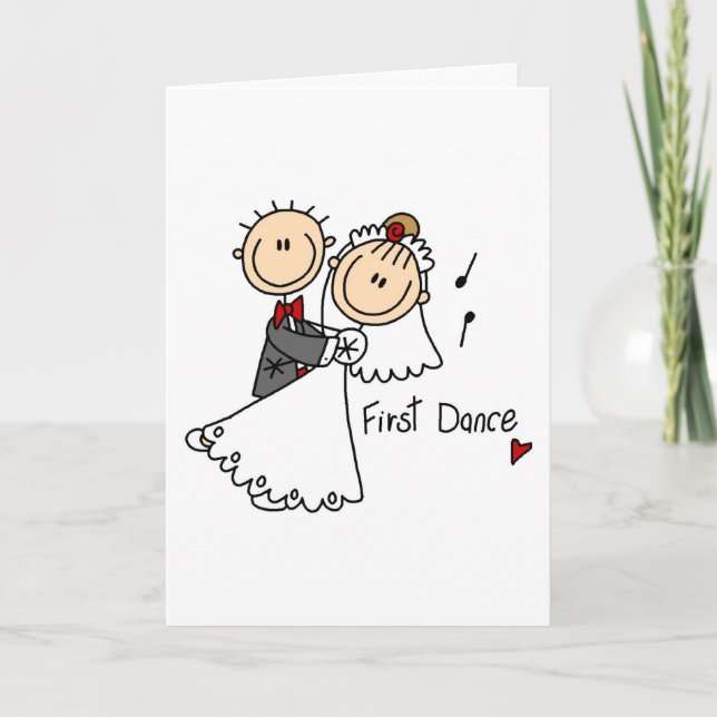 New Husband And Wife's First Dance Card (Front)