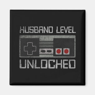 New Husband Level Unlocked Just Married Gamer Bach Magnet