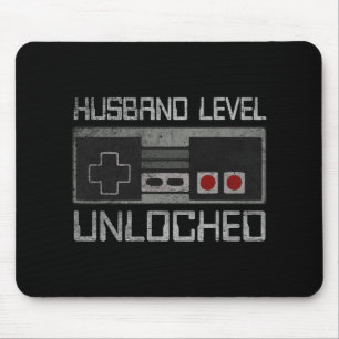 New Husband Level Unlocked Just Married Gamer Bach Mouse Mat