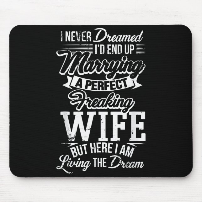 New Husband Wedding Anniversary Couple Hubby Gift  Mouse Mat (Front)