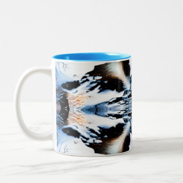 New Ice Art Two-Tone Coffee Mug (Left)