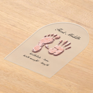 New Infant-hand n footprint Acrylic Invitations