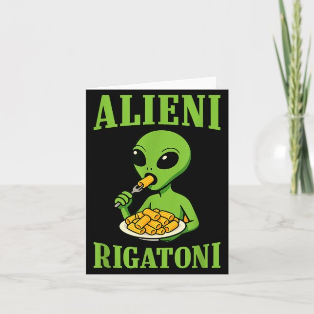 New Italian Brainrot Alieni Rigatoni Funny Viral M Card (Front)