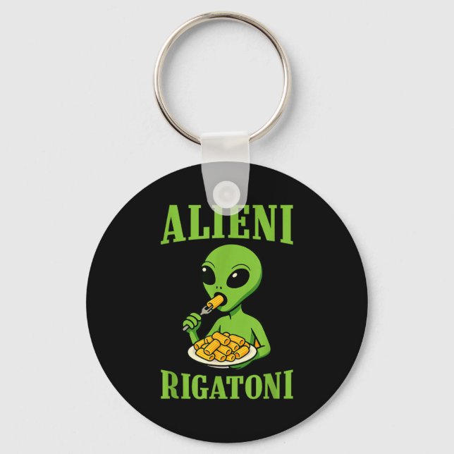 New Italian Brainrot Alieni Rigatoni Funny Viral M Key Ring (Front)