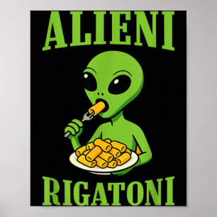 New Italian Brainrot Alieni Rigatoni Funny Viral M Poster