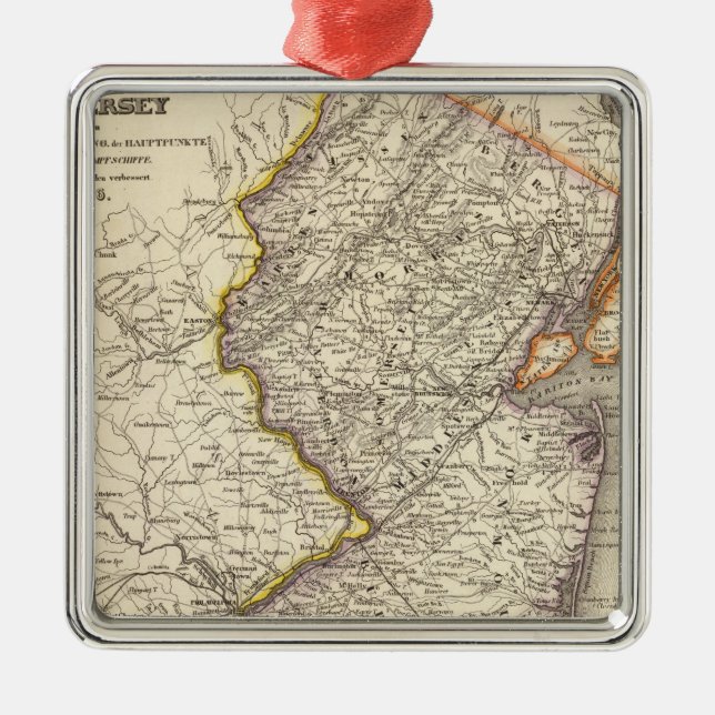 New Jersey 14 Metal Tree Decoration (Front)