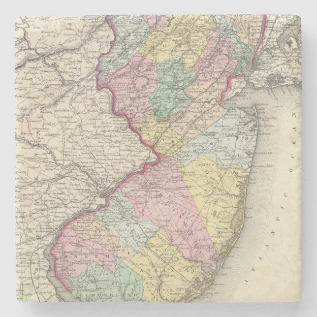 New Jersey 2 Stone Coaster (Front)