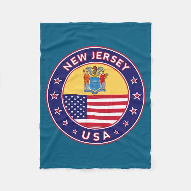 New Jersey _4  Fleece Blanket (Front)