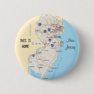 New Jersey 6 Cm Round Badge