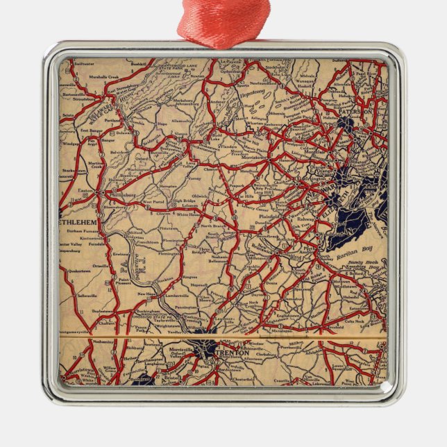 New Jersey 6 Metal Tree Decoration (Front)