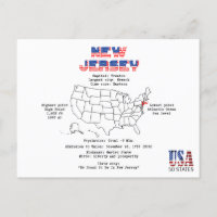 New Jersey American state on a map and useful info