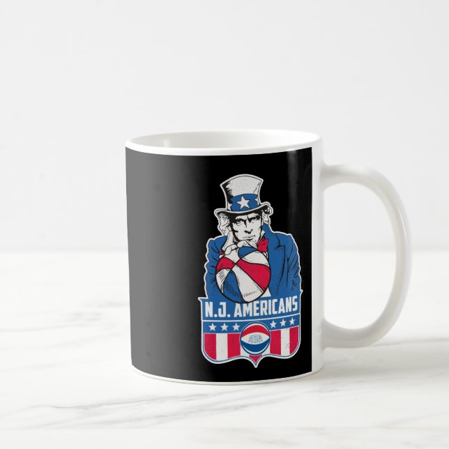 New Jersey Americans Basketball Uncle Sam  Coffee Mug (Right)